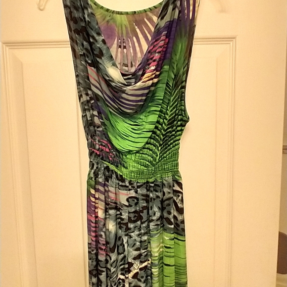 NWOT Sleeveless drape high low dress - Picture 2 of 8